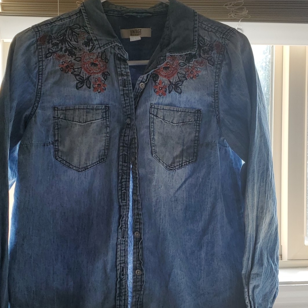 Denim button up
